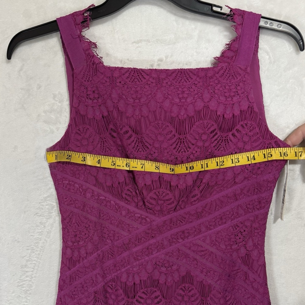 NWT Antonio Melani Lace Sheath Dress Size 4 Fuchsia Party Wedding Guest Resort - Picture 11 of 16